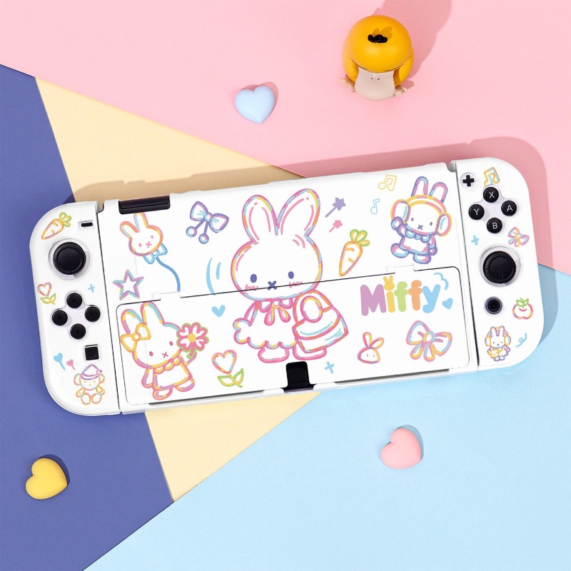 Gaming Console Nintendo Switch Oled Model - Cute Miffy Gaming Console Protective Case