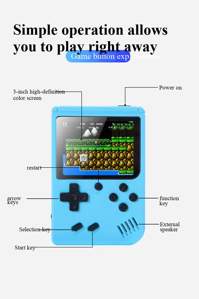 400 In 1 MINI Games Handheld G - Gaming Console For Sale recension och pris