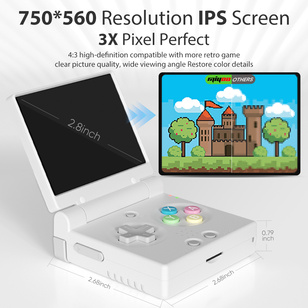 MIYOO Mini Flip Retro Handheld - Gaming Console Tower recension och pris