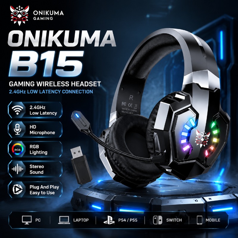 ONIKUMA B15 Gaming Headset Wir - Gaming Console In Amazon recension och pris