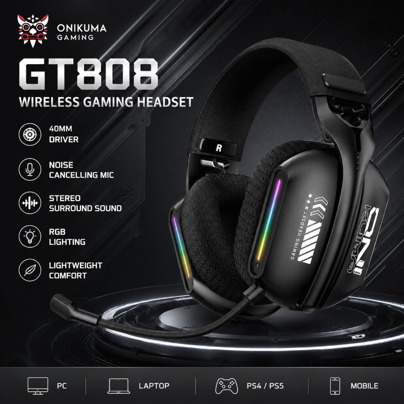 ONIKUMA GT808 Gaming Headset W - Gaming Console In Amazon recension och pris